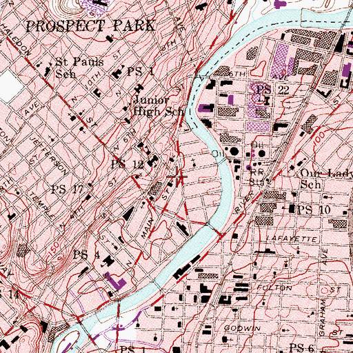 Topographic Map of Serenity Baptist Church, NJ