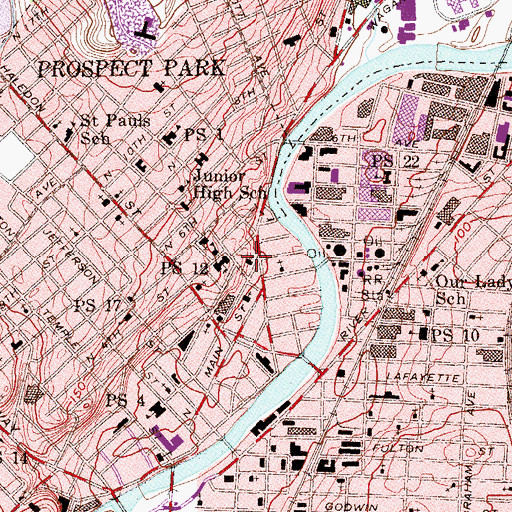 Topographic Map of First Holland Reformed Church, NJ
