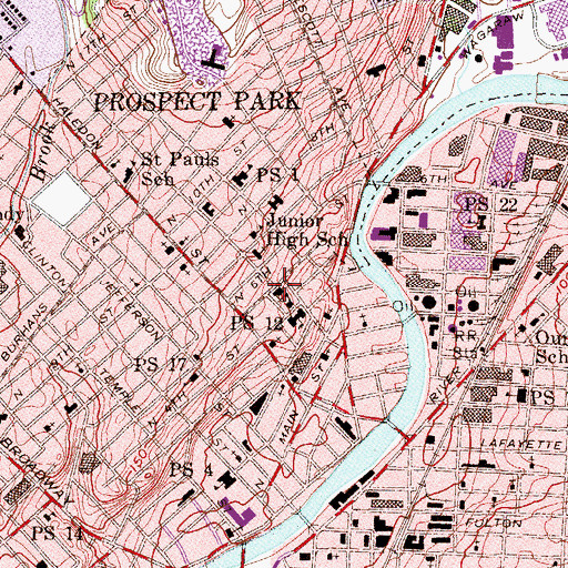 Topographic Map of Sixth Holland Reformed Church, NJ