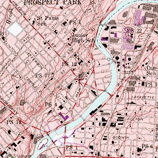 Topographic Map of Church of Jesus Christ, NJ