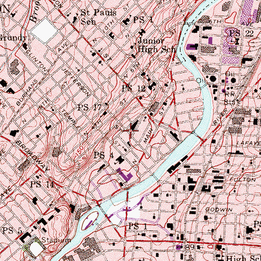 Topographic Map of Northside Chapel, NJ