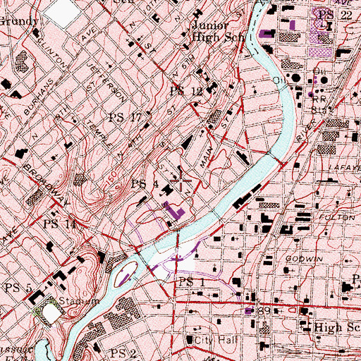 Topographic Map of Faith Tabernacle, NJ