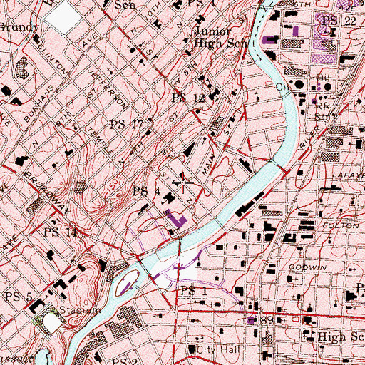 Topographic Map of Christ Methodist Church, NJ