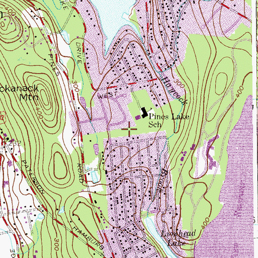 Topographic Map of Linden Road Park, NJ