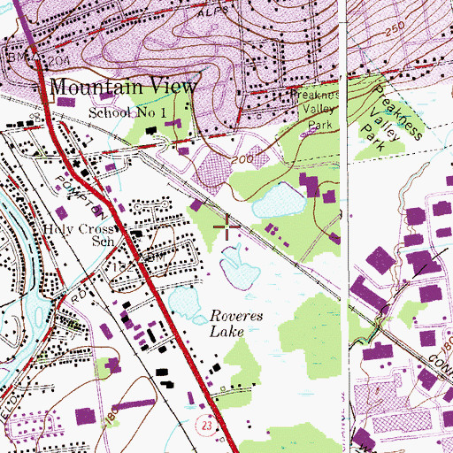 Topographic Map of North Cove Park, NJ