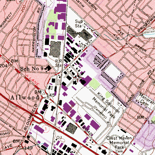 Topographic Map of Styertowne Industrial Park, NJ