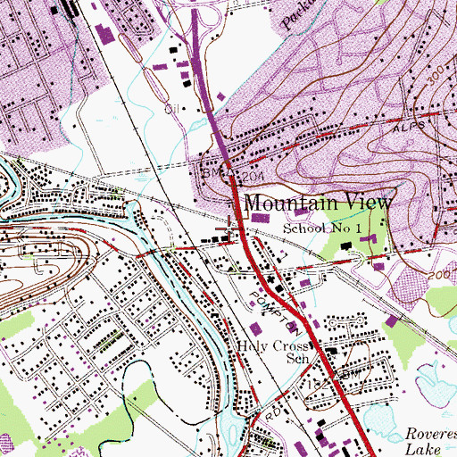 Topographic Map of Stahl Plaza Shopping Center, NJ