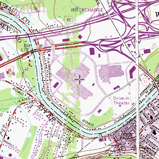 Topographic Map of Willowbrook Mall Shopping Center, NJ