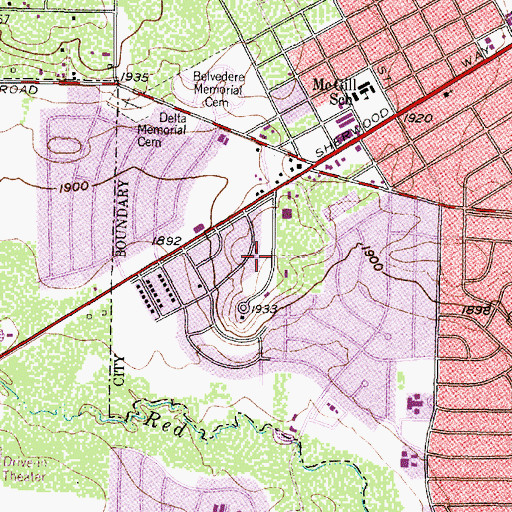 Topographic Map of Episcopal Church of the Good Shepherd, TX
