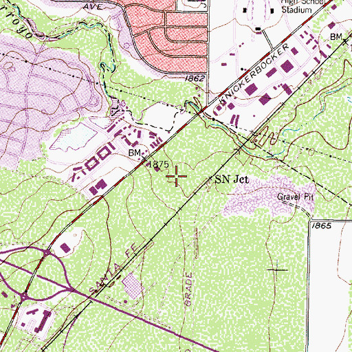 Topographic Map of Howard College, TX