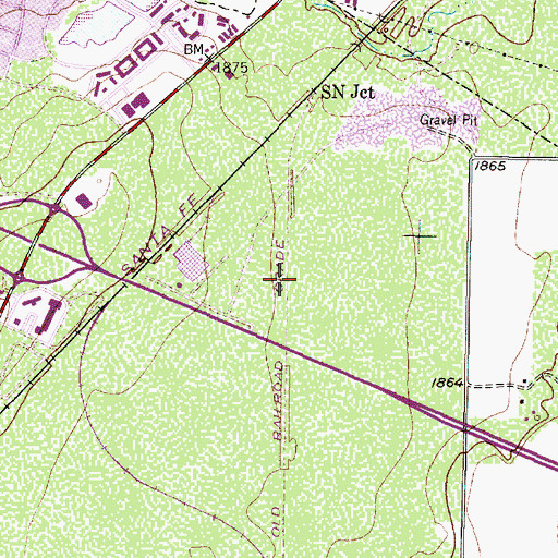 Topographic Map of Trinity Lutheran School, TX