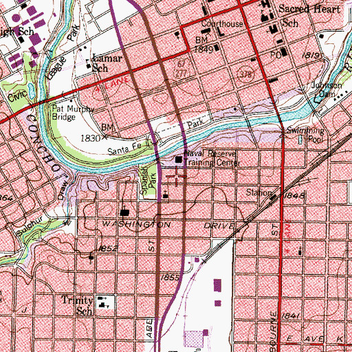 Topographic Map of Christian House of Prayer, TX