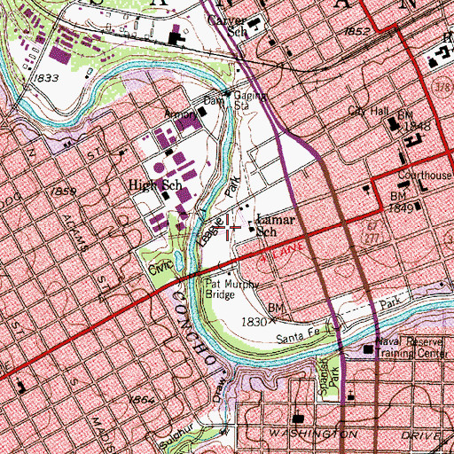 Topographic Map of Ambleside School of San Angelo, TX