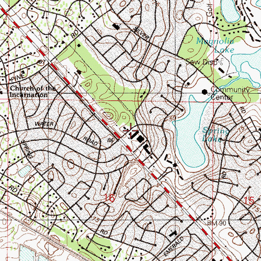 Topographic Map of Marion County Sheriff's Office - Silver Springs Shores District, FL