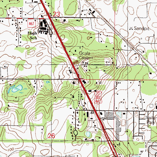 Topographic Map of First Assembly of God, FL