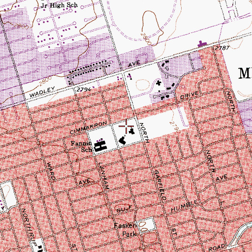 Topographic Map of Grace Presbyterian Church, TX