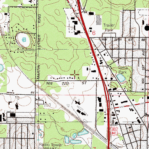 Topographic Map of Life Changing Ministries, FL