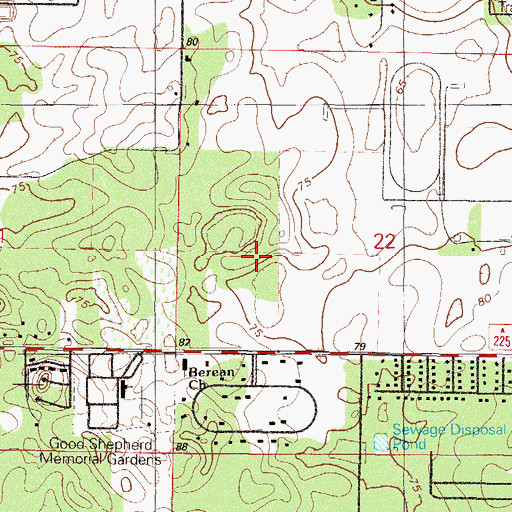 Topographic Map of Ocala Word of Faith School, FL