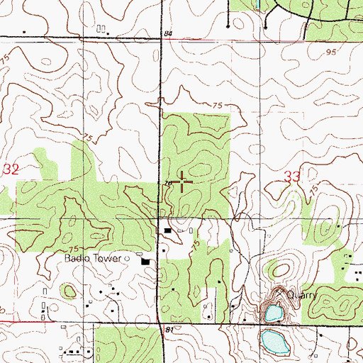 Topographic Map of Paddock Branch Post Office, FL