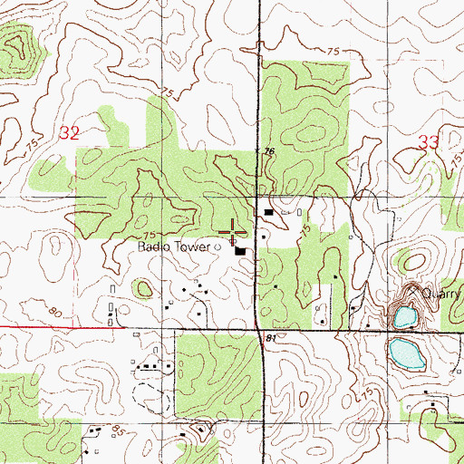 Topographic Map of Sumter Electric Company Microwave Tower, FL