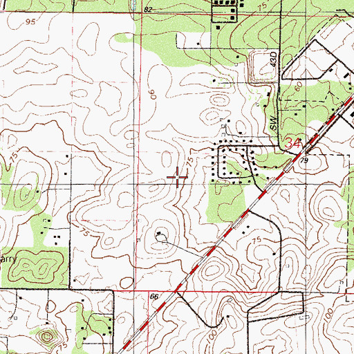 Topographic Map of West Marion Community Hospital, FL