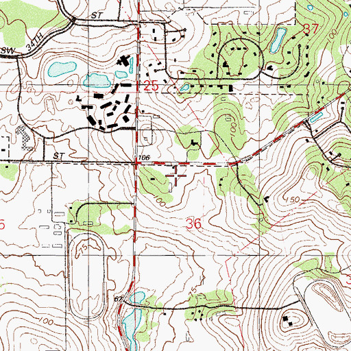 Topographic Map of Trinity Catholic High School, FL