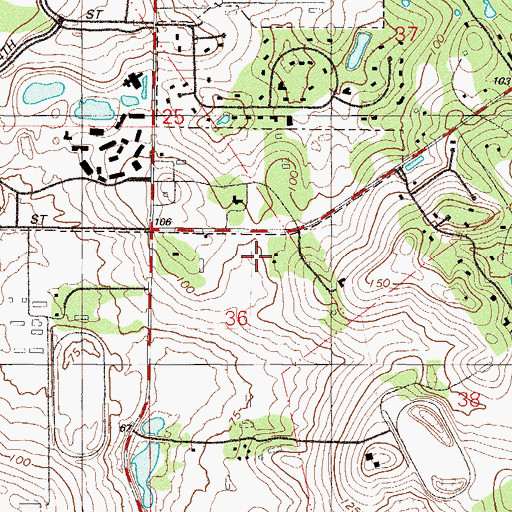 Topographic Map of Trinity Catholic High School Football Stadium, FL