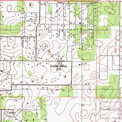 Topographic Map of Covenant Presbyterian Church, FL