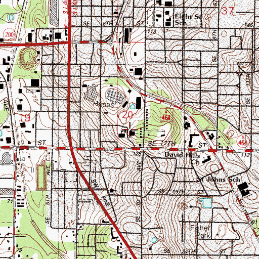 Topographic Map of Blessed Trinity Catholic School, FL