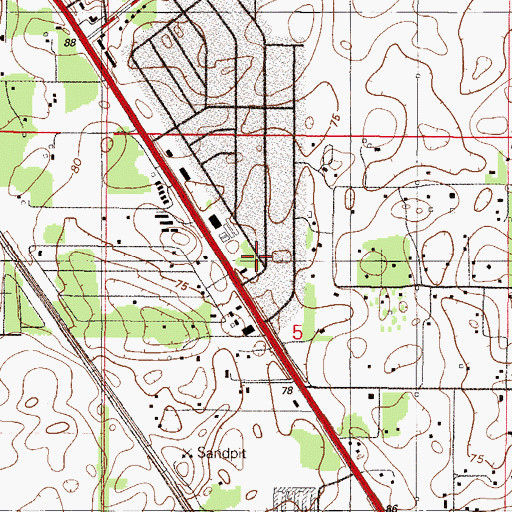 Topographic Map of Church of Christ, FL