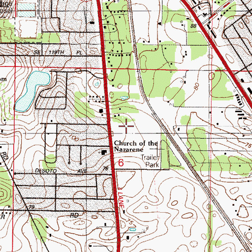 Topographic Map of Iglesia eI Faro Asemblias de Dio, FL