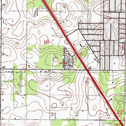Topographic Map of Village View Community Center, FL