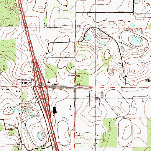Topographic Map of Alltel Cellular Phone Tower, FL