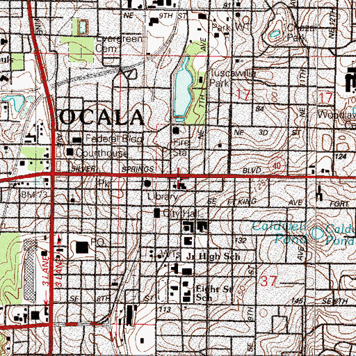 Topographic Map of Sprint Cellular Phone Tower, FL