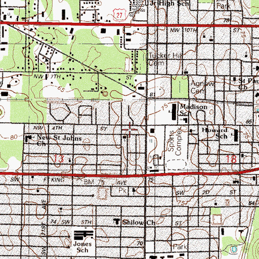 Topographic Map of United Holiness Church of Christ Deliverance Center, FL