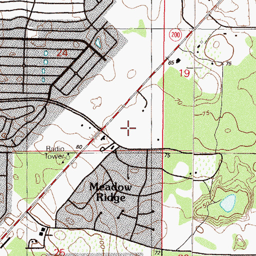 Topographic Map of Progress Energy Electric Substation-Circle Square, FL