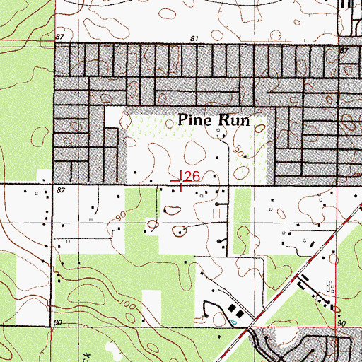 Topographic Map of Friendship Baptist Church, FL