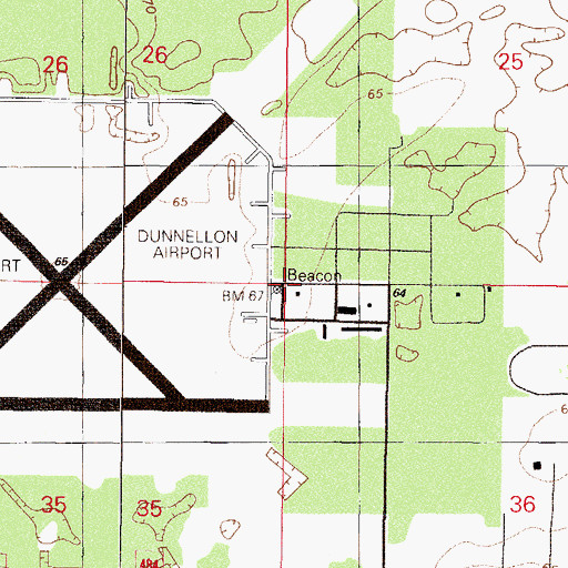 Topographic Map of FAA Radio Control Tower, FL
