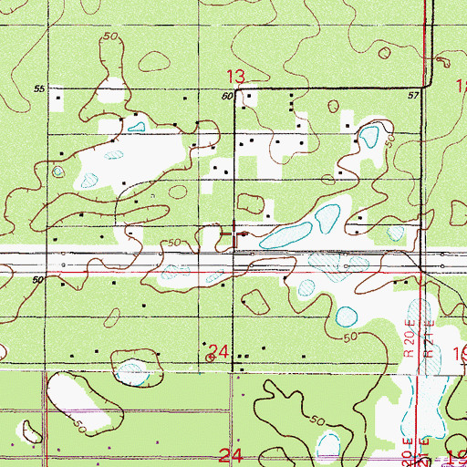Topographic Map of Progress Energy Electric Substation-Ross Prairie, FL