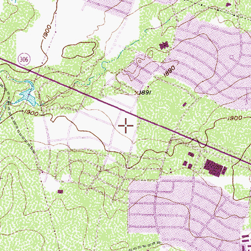 Topographic Map of Southwest Post Office, TX