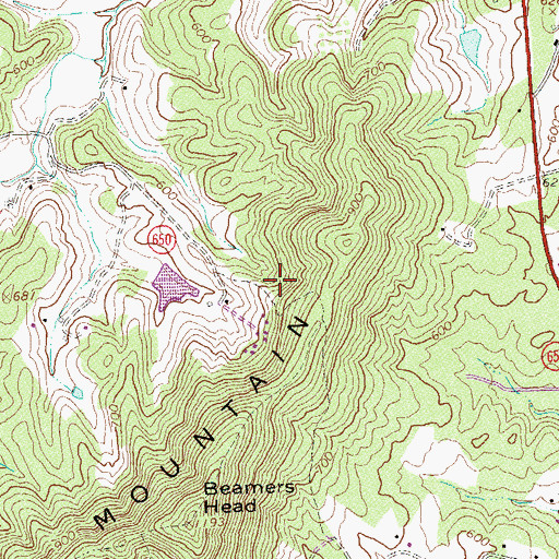 Topographic Map of Gallihugh Cemetery, VA