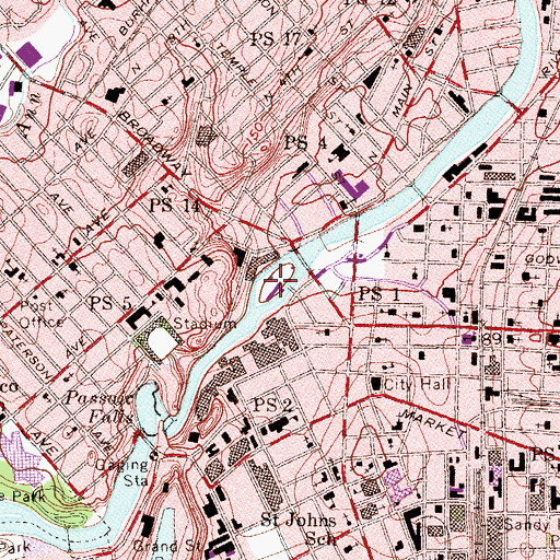 Topographic Map of Island Park, NJ
