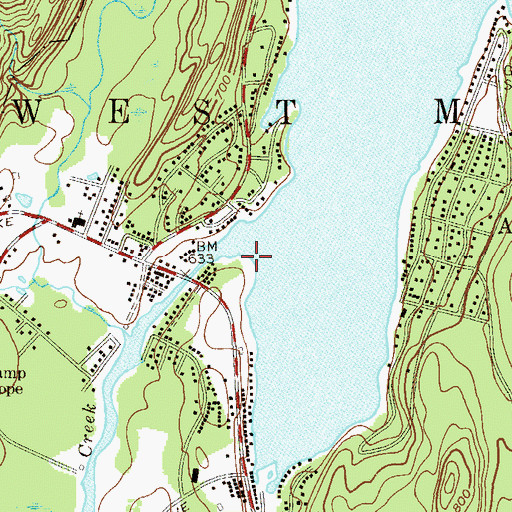 Topographic Map of Browns Point, NJ