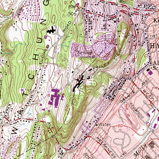 Topographic Map of Preakness Healthcare Center, NJ
