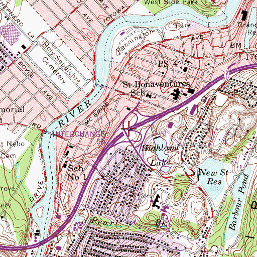 Topographic Map of Interchange 56, NJ