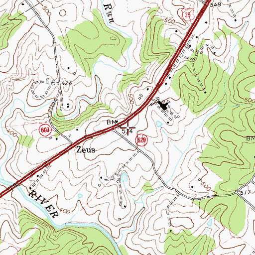 Topographic Map of Our Lady of the Blue Ridge Catholic Church, VA