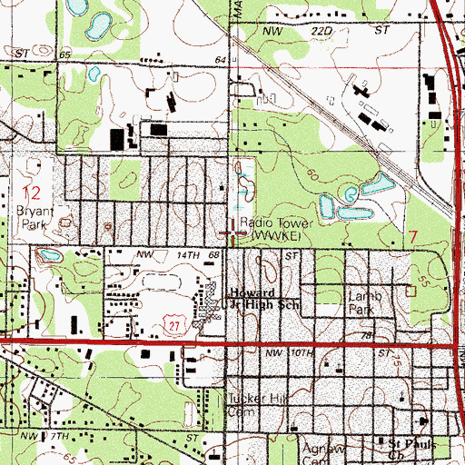 Topographic Map of Church of the Lord Jesus Christ of the Apostolic Faith, FL