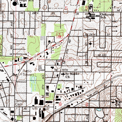 Topographic Map of Time for Freedom Ministries and Freedom Church, FL