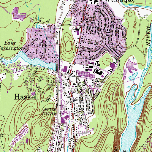 Topographic Map of Haskell Post Office, NJ