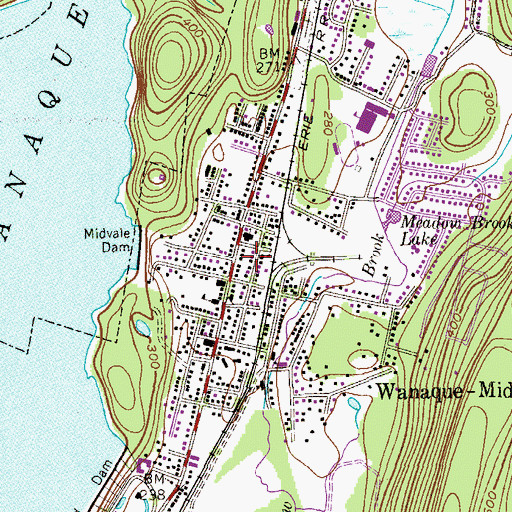 Topographic Map of Wanaque Post Office, NJ
